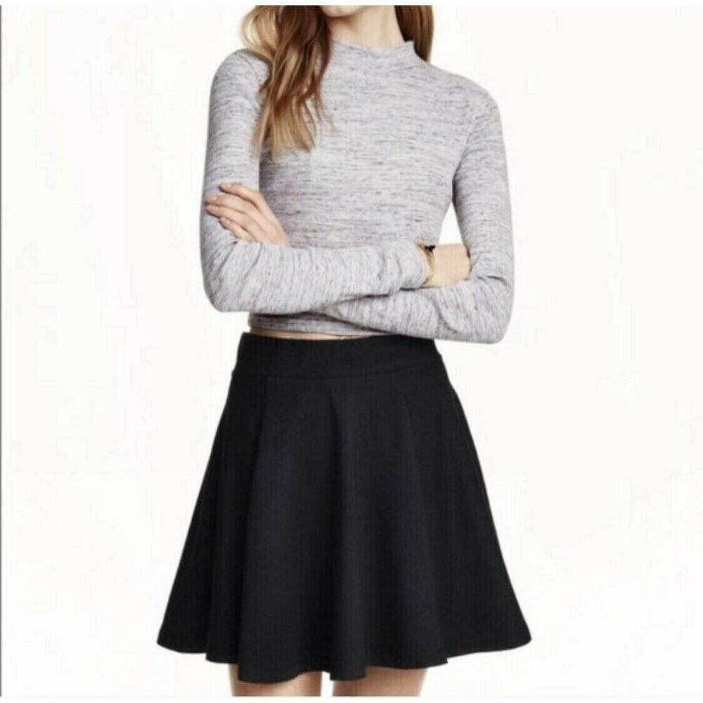 Black Summer Cute Fashion Short Skater Skirt Spotted Jacquard Fit N Flare 2